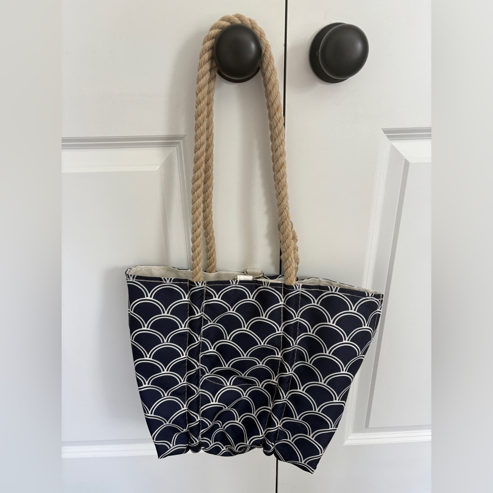 Navy & White Maine Sea Bag